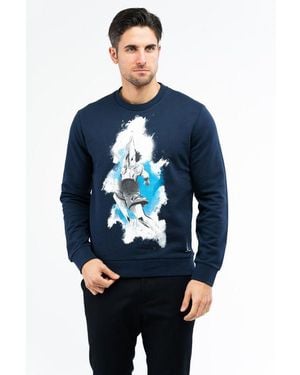 Bikkembergs Blue Cotton Sweatshirt