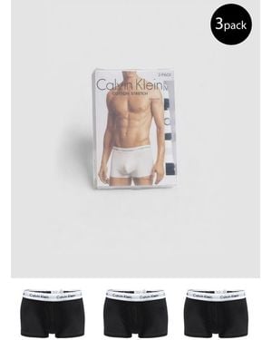 Calvin Klein Black Cotton Boxer - White