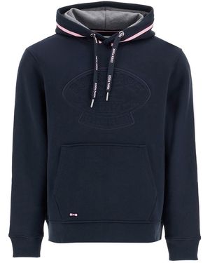Eden Park Quilted Logo Sweatshirt - Blue