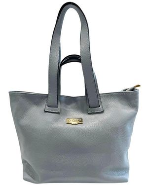Baldinini Blue Cowhide Clutch Bag - Grey