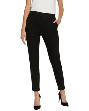 Vero Moda Black Polyester Casual Trousers