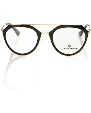 Frankie Morello Black Acetate Frames - Metallic