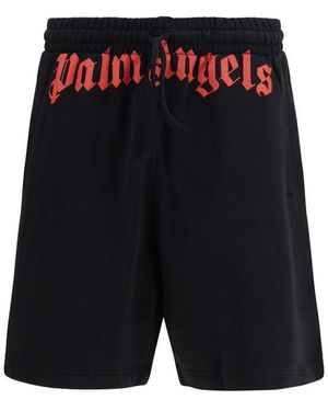Palm Angels Black Cotton Bermuda Shorts