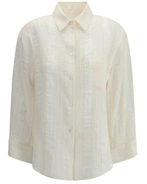 Sara Roka Striped Shirt - White