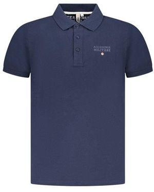 Accademia Militare Navy Cotton Men Polo - Blue