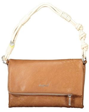 Desigual Marrone Polyurethane Handbag - Brown