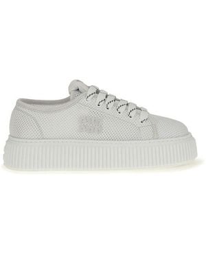 Miu Miu Platform Trainers - White