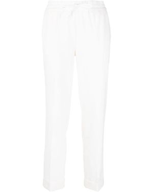 P.A.R.O.S.H. P.A.R.O..H. Tapered Drawstring Trousers - White