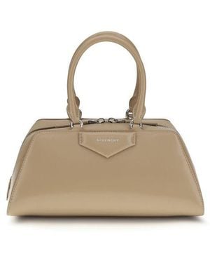 Givenchy Beige Calf Leather Bos Taurus Shoulder Bag - Natural