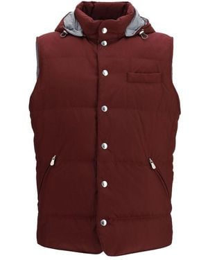 Brunello Cucinelli Sleeveless Hooded Gilet - Purple