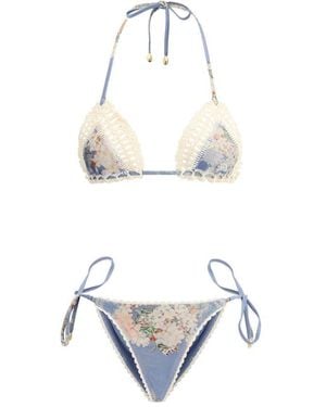 Zimmermann Cascadian Crochet Swimsuit - White
