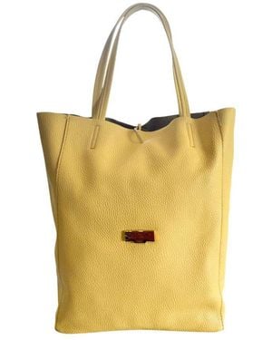 Baldinini Yellow Leather Shoulder Bag