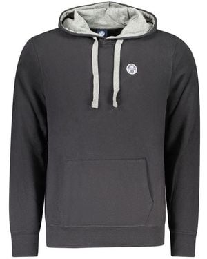 North Sails Black Cotton Men Sweatshirt - Grey