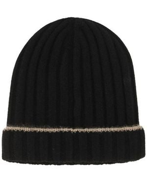 Brunello Cucinelli Black Cashmere Beanie