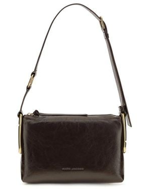 Marc Jacobs Brown Calf Leather Bos Taurus Shoulder Bag - Black