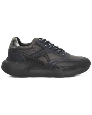 Cerruti 1881 Cow Leather Trainer - Black