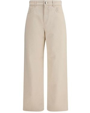 Rohe Beige Cotton Relaxed Fit Jeans - Natural