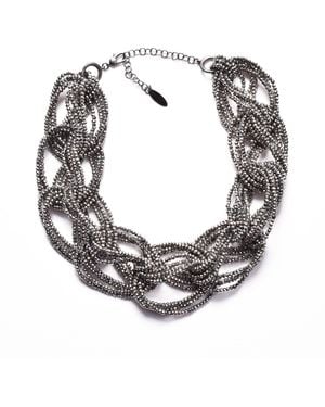 Brunello Cucinelli Silver Glass Necklace - Metallic