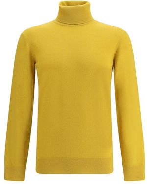 Saint Laurent Cashmere Turtleneck Sweater - Yellow