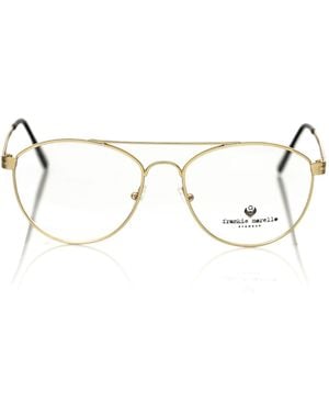 Frankie Morello Gold Metallic Men's Frame Aviator Eyeglasses