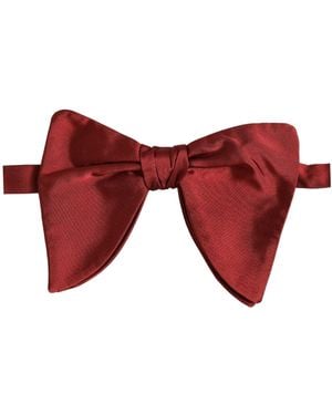 Dolce & Gabbana Silk Adjustable Neck Papillon Bow Tie - Red