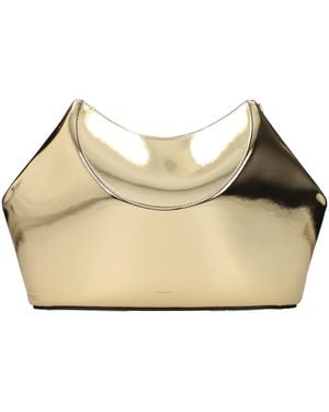 Givenchy Gold Leather Clutch Bag - Natural