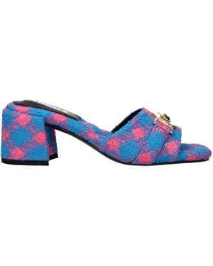 Versace Blue Fabric Sandal