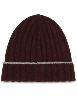 Brunello Cucinelli Bordeaux Cashmere Beanie - Brown