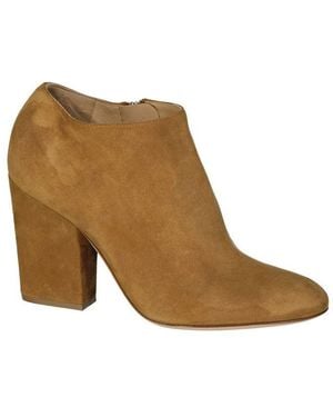 Sergio Rossi Leather Ankle Boots - Brown