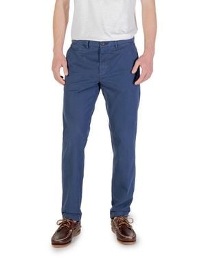 Borghese Blue Cotton Skinny Trousers