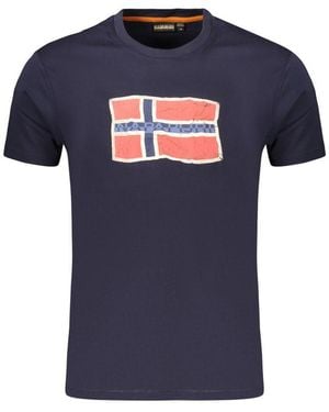 Napapijri Blue Cotton Men's T