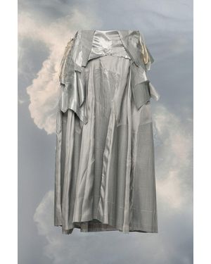Maison Margiela Grey Fibres Midi Skirt