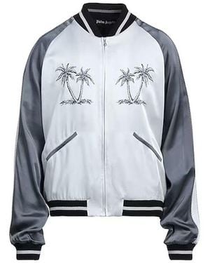 Palm Angels Palms Souvenir Bomber Jacket - Blue