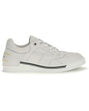 Fendi White Calf Leather Bos Taurus Low Top Trainers