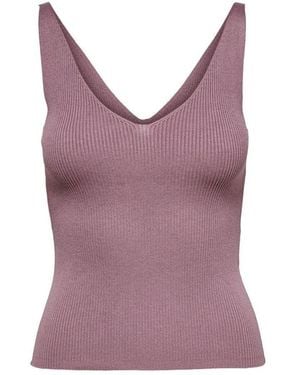 Jacqueline De Yong Purple Nylon Tank Tops