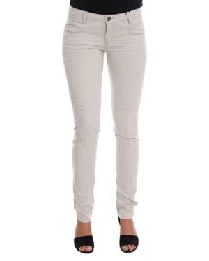 CoSTUME NATIONAL White Cotton Stretch Slim Jeans