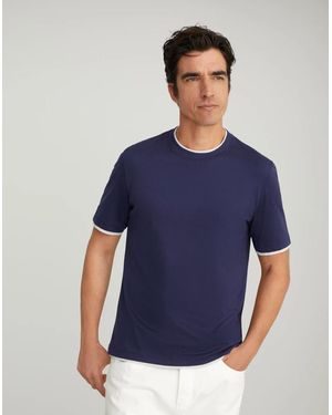Brunello Cucinelli Bicolour Cotton T - Blue