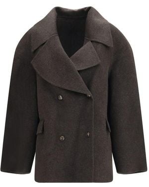 Loulou de Saison Brown Wool Oves Aries Full - Black
