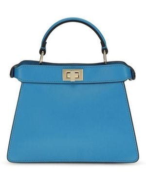 Fendi Blue Calf Leather Bos Taurus Shoulder Bag