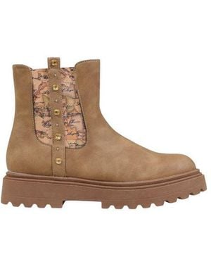Alviero Martini 1A Classe Beige Polyethylene Ankle Boots - Brown