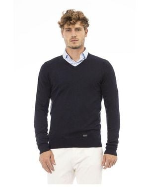 Baldinini Blue Cashmere Sweatshirt