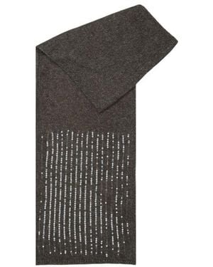 Pieces Bicolor Recycled Polyester Scarf - Gray