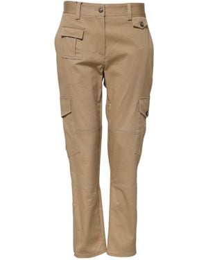 Dolce & Gabbana Cargo Trousers Relaxed Fit - Natural
