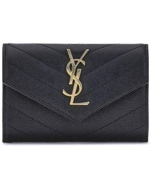 Saint Laurent Leather Wallet - Black