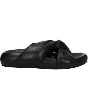Marni Black Leather Slipper