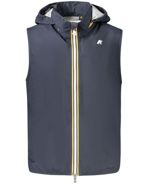 K-Way Blue Polyester Men Sleeveless Jacket - S