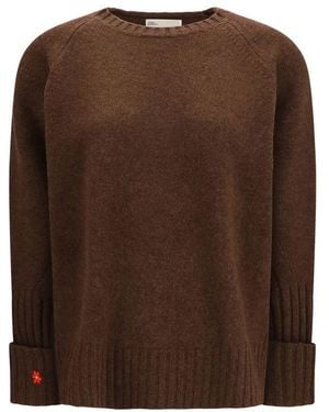 Tory Burch Brown Wool Oves Aries Sweatshirt