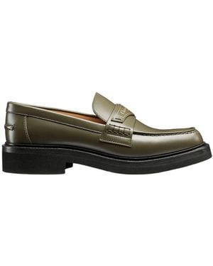 Dior Leather Loafers - Green