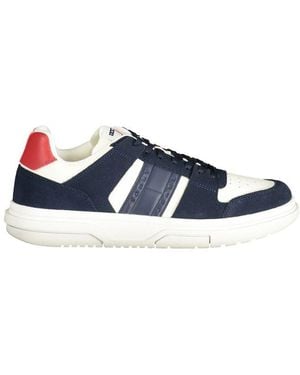 Tommy Hilfiger Leather Low-Top Sneakers - Blue
