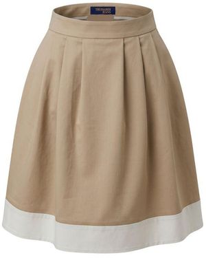 Trussardi Beige Cotton Skirt - Natural
